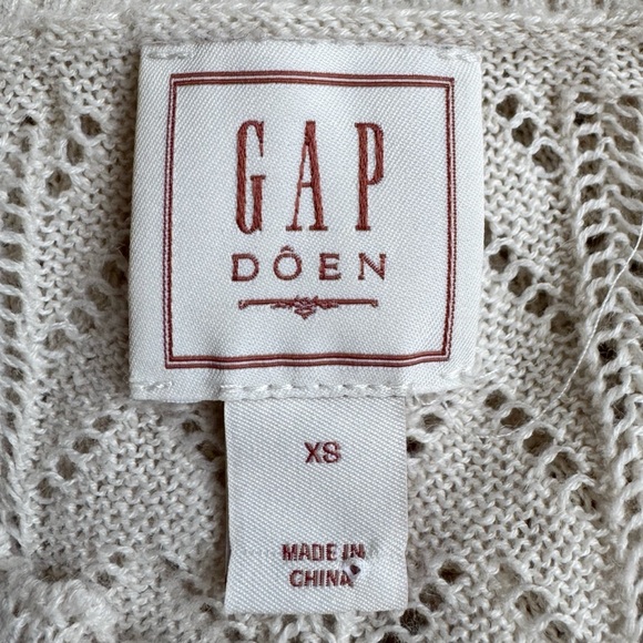 Gap × DÔEN Linen-Blend
Pointelle Knit Sweater Top Cream XS - Picture 7 of 11